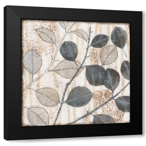 Elemental Leaves 1 Black Modern Wood Framed Art Print by Wyatt, Norman Jr.