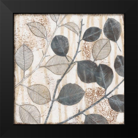 Elemental Leaves 1 Black Modern Wood Framed Art Print by Wyatt, Norman Jr.