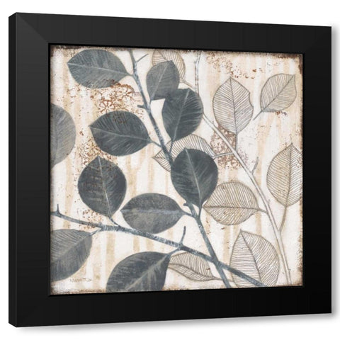 Elemental Leaves 2 Black Modern Wood Framed Art Print with Double Matting by Wyatt, Norman Jr.