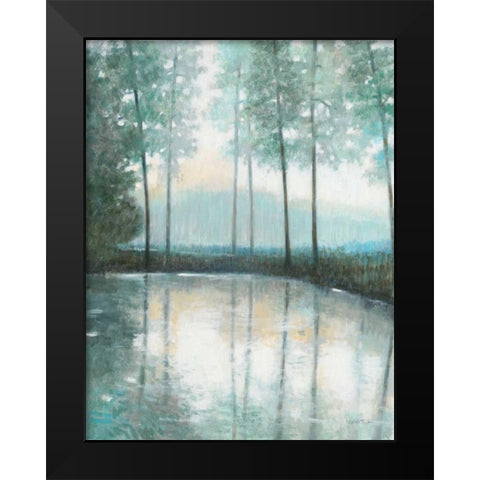 Morning Trees 1 Black Modern Wood Framed Art Print by Wyatt, Norman Jr.