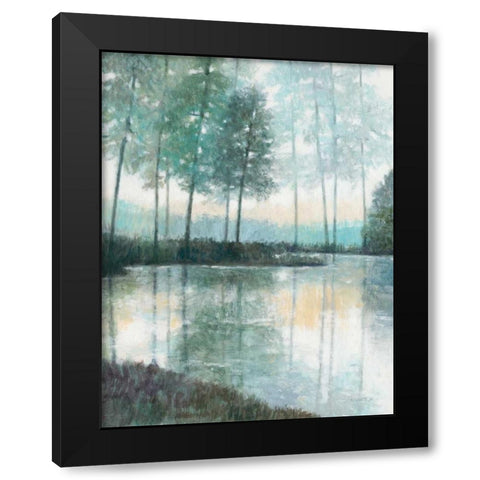Morning Trees 2 Black Modern Wood Framed Art Print by Wyatt, Norman Jr.