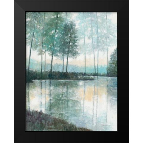Morning Trees 2 Black Modern Wood Framed Art Print by Wyatt, Norman Jr.