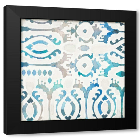 Watercolor Tile 2 Black Modern Wood Framed Art Print with Double Matting by Wyatt, Norman Jr.