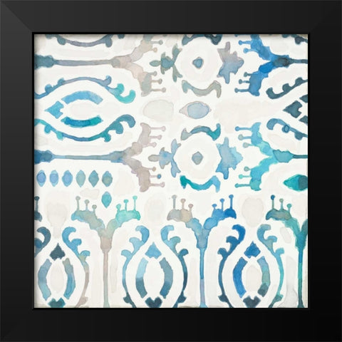 Watercolor Tile 2 Black Modern Wood Framed Art Print by Wyatt, Norman Jr.
