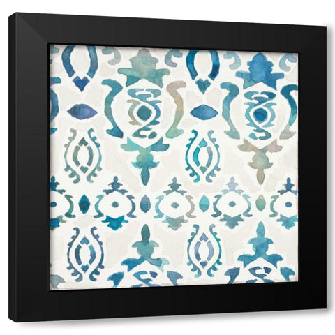 Watercolor Tile 3 Black Modern Wood Framed Art Print with Double Matting by Wyatt, Norman Jr.