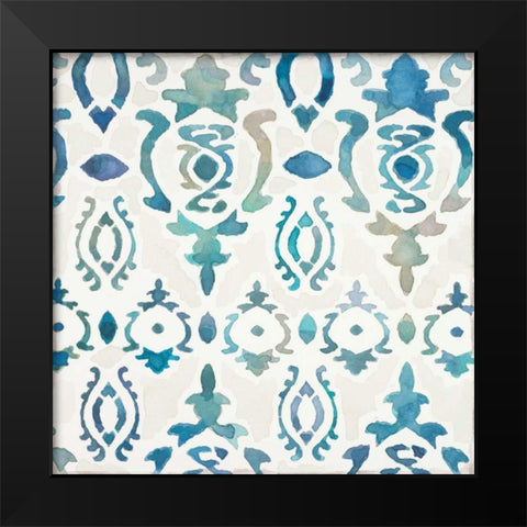 Watercolor Tile 3 Black Modern Wood Framed Art Print by Wyatt, Norman Jr.