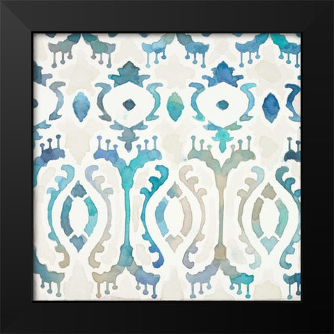 Watercolor Tile 4 Black Modern Wood Framed Art Print by Wyatt, Norman Jr.