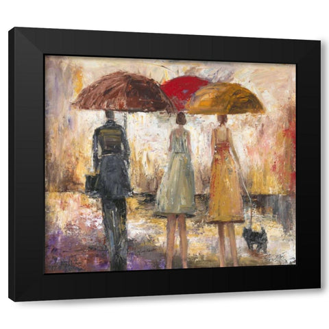 Spring Showers 1 Black Modern Wood Framed Art Print by Taylor, Marc