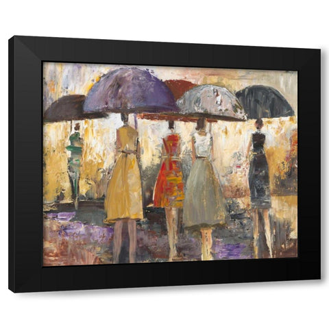 Spring Showers 2 Black Modern Wood Framed Art Print with Double Matting by Taylor, Marc