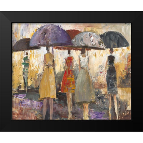 Spring Showers 2 Black Modern Wood Framed Art Print by Taylor, Marc