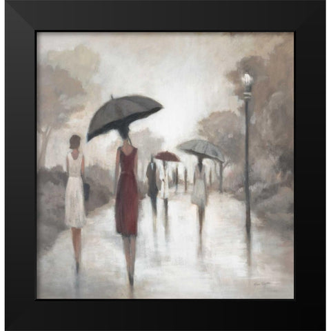 City Figures 1 Black Modern Wood Framed Art Print by Taylor, Marc