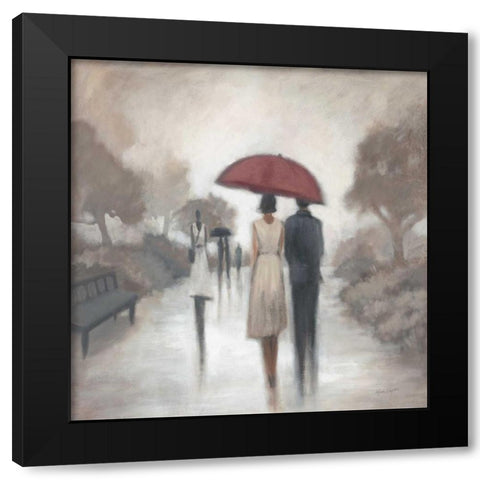 City Figures 2 Black Modern Wood Framed Art Print with Double Matting by Taylor, Marc