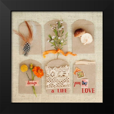 Design a Life You Love Black Modern Wood Framed Art Print by Mandy Lynne Photography