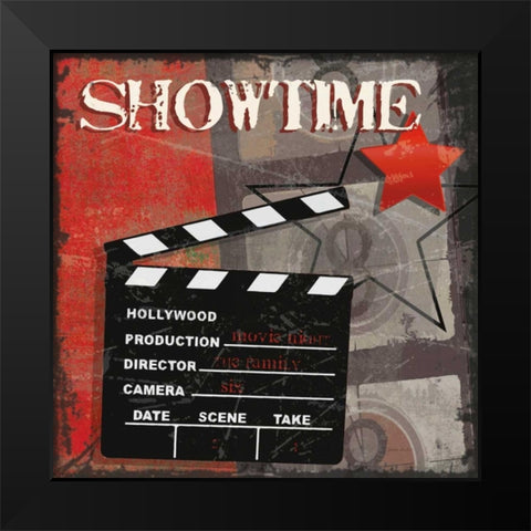 SHOWTIME Black Modern Wood Framed Art Print by Smith, Sandra