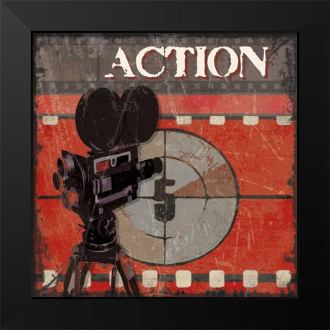 Ready Set Action Black Modern Wood Framed Art Print by Smith, Sandra