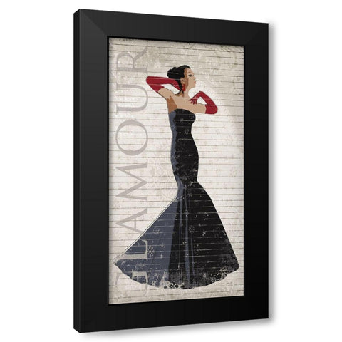 Black Dress Glamour Black Modern Wood Framed Art Print with Double Matting by Smith, Sandra