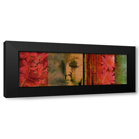 Buddha Epic Black Modern Wood Framed Art Print with Double Matting by Robertson, Walter