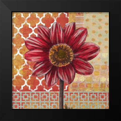 Bright Dahlia Black Modern Wood Framed Art Print by Robertson, Walter