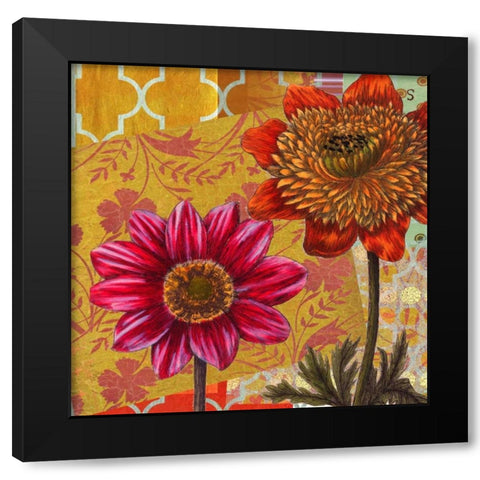 Lattice Garden 2 Black Modern Wood Framed Art Print by Robertson, Walter