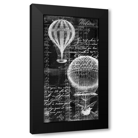 Balloon Tandem Black Modern Wood Framed Art Print by Robertson, Walter