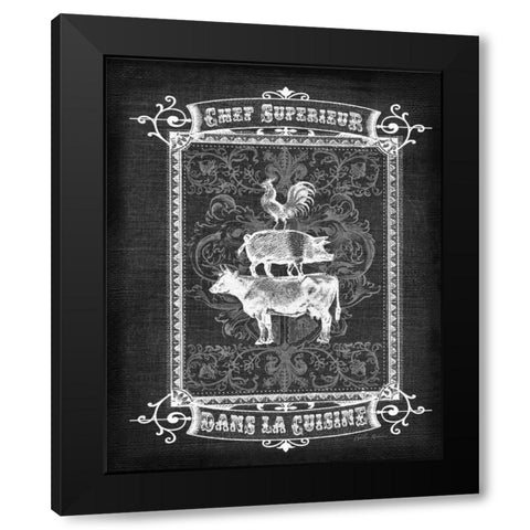 La Cuisine Black Modern Wood Framed Art Print by Robertson, Walter