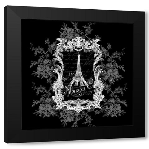 A View of Paris Black Modern Wood Framed Art Print by Robertson, Walter