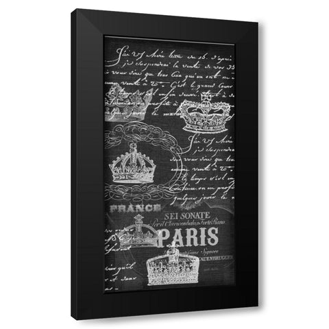 Royal Filigree  Black Modern Wood Framed Art Print by Robertson, Walter