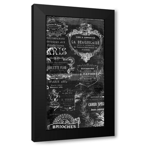 Label Filigree  Black Modern Wood Framed Art Print by Robertson, Walter