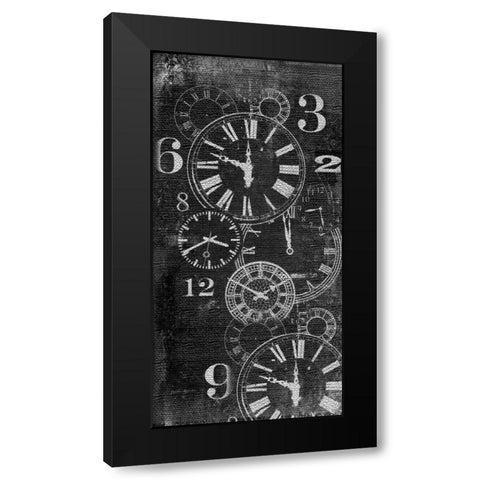 About Time Panel Black Modern Wood Framed Art Print by Robertson, Walter