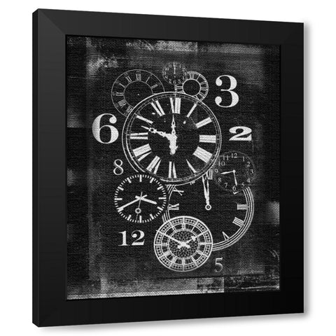 About Time Black Modern Wood Framed Art Print with Double Matting by Robertson, Walter