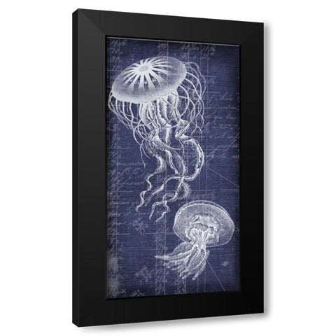 Float Away Black Modern Wood Framed Art Print by Robertson, Walter