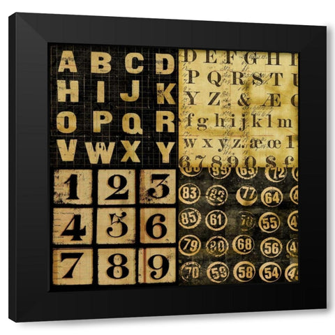 Take A Number 3 Black Modern Wood Framed Art Print with Double Matting by Robertson, Walter