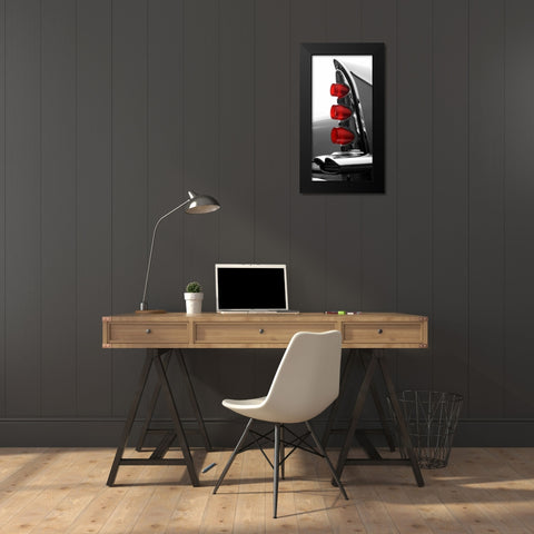 Gray Tailfin Black Modern Wood Framed Art Print by McCarthy, Matt
