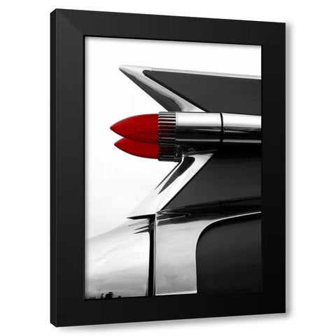 Charcoal Tailfin Black Modern Wood Framed Art Print by McCarthy, Matt