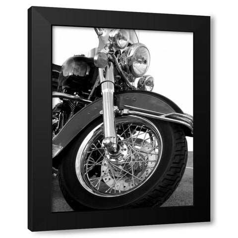 Front Fork Black Modern Wood Framed Art Print by McCarthy, Matt