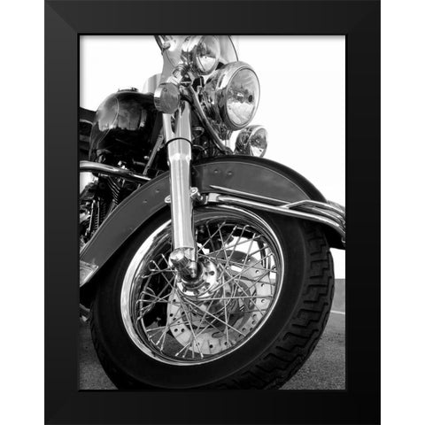 Front Fork Black Modern Wood Framed Art Print by McCarthy, Matt