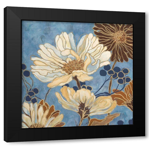 September Garden Black Modern Wood Framed Art Print by Sarah, Colleen