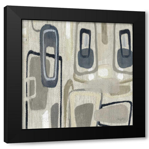 Ottoman 2 Black Modern Wood Framed Art Print with Double Matting by Lentz, Edith