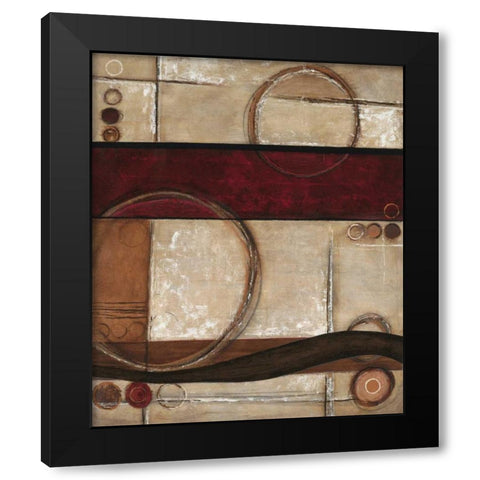 Circular Patterns 2 Black Modern Wood Framed Art Print by Dascher, Dennis