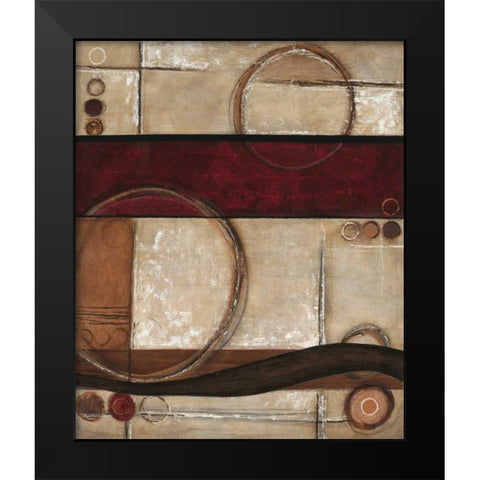Circular Patterns 2 Black Modern Wood Framed Art Print by Dascher, Dennis