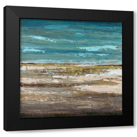 Abstract Sea 1 Black Modern Wood Framed Art Print with Double Matting by Dascher, Dennis