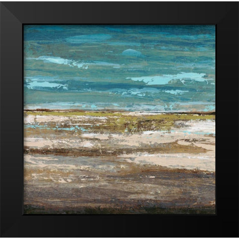 Abstract Sea 1 Black Modern Wood Framed Art Print by Dascher, Dennis