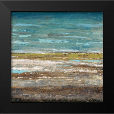 Abstract Sea 2 Black Modern Wood Framed Art Print by Dascher, Dennis