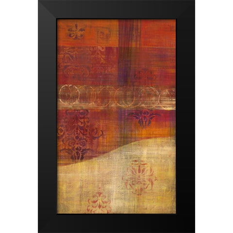 Bombay Silk 1 Black Modern Wood Framed Art Print by Dascher, Dennis