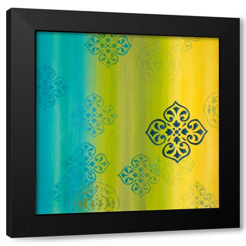 Contemporary Medallions 1 Black Modern Wood Framed Art Print with Double Matting by Dascher, Dennis