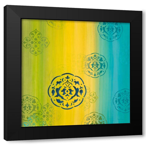 Contemporary Medallions 2 Black Modern Wood Framed Art Print with Double Matting by Dascher, Dennis