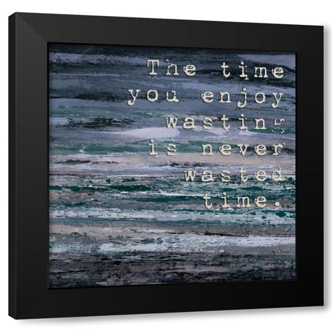 Tropic Typography Gray 2 Black Modern Wood Framed Art Print by Dascher, Dennis