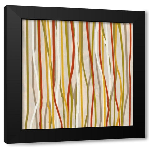 Linear Shift 1 Black Modern Wood Framed Art Print with Double Matting by Dascher, Dennis