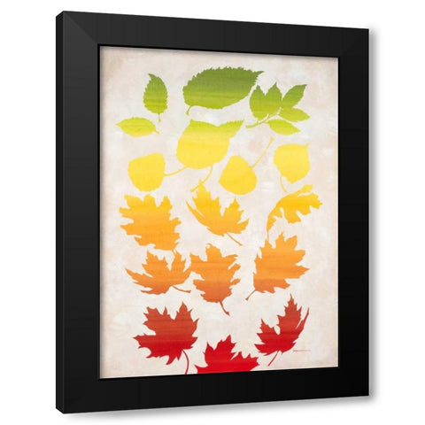 Rainbow of Leaves Black Modern Wood Framed Art Print with Double Matting by Dascher, Dennis