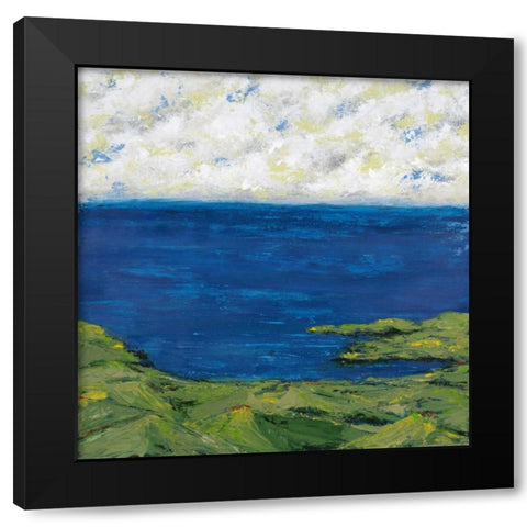 Helix Beach Blue 1 Black Modern Wood Framed Art Print by Dascher, Dennis